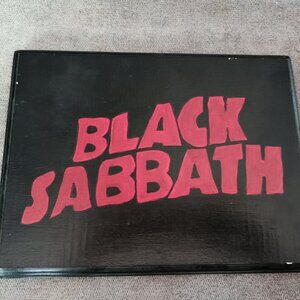 BLACK SABBATH WOOD BURNING PLAQUE
